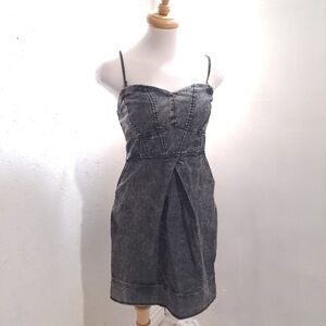 Dynamite | Grey acid wash spaghetti strap women's mini dress